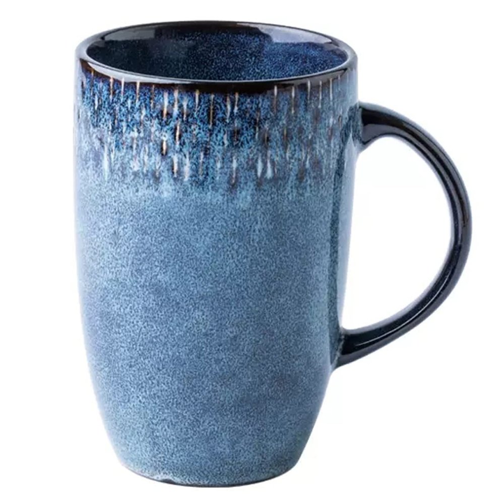 16 OZ Large Ceramic Coffee Mug, Coffee Mugs for Morning Coffee Tea , Milk and Cocoa, Big Tea Cups with a Large Handle Easy to Hold, Microwave and Dishwasher Safe (Blue)