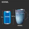 16 OZ Large Ceramic Coffee Mug, Coffee Mugs for Morning Coffee Tea , Milk and Cocoa, Big Tea Cups with a Large Handle Easy to Hold, Microwave and Dishwasher Safe (Blue) view 4