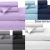 snowhomes 800-Thread Count-4-Pcs Bedding Set 100% Cotton Solid Sheet Light Blue Full-Sheets Set, Long-Staple Combed Cotton, Breathable, Soft Sateen Weave, Fits Mattress Upto 12'' Deep Pockets view 2