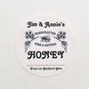 PERSONALIZED HONEY LABELS - 2" Round / 2 1/2" Round / 2" Square - White or Kraft - Sets of 18 with options for 25 and 50 (2" ROUND WHITE) view 1