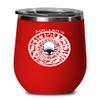 Aquarius Wine Tumbler Zodiac Wheel Travel Coffee Cup Custom Astrology Design Water Bearer view 1