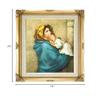 16" x 20" GOLD FRAMED ARTWORK PRINT ART RELIGIOUS MADONNA OF THE STREETS BLUE DRESS HOLDING BABY JESUS view 2