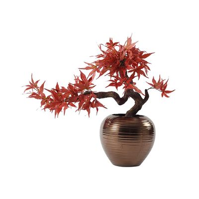 UNNS Artificial Plants Artificial Bonsai Maple Tree Decoration Living Room Entrance Zen Table Decoration Hotel Simulation Tree Micro Landscape Decoration Artificial Bonsai Tree