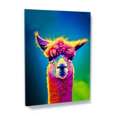 Sense Canvas Alpaca 9 Canvas Art - Home Decor Wall Art Print Poster Painting Large 30x40 / 1.5"