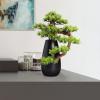 Artificial Plants Artificial Bonsai Tree, Fake Plants Ceramic Potted Tree Artificial Cedar Bonsai Tree Decoration For Home Desk Office Bathroom Kitchen Farmhouse Indoor/Outdoor Artificial Bonsai Tree view 3