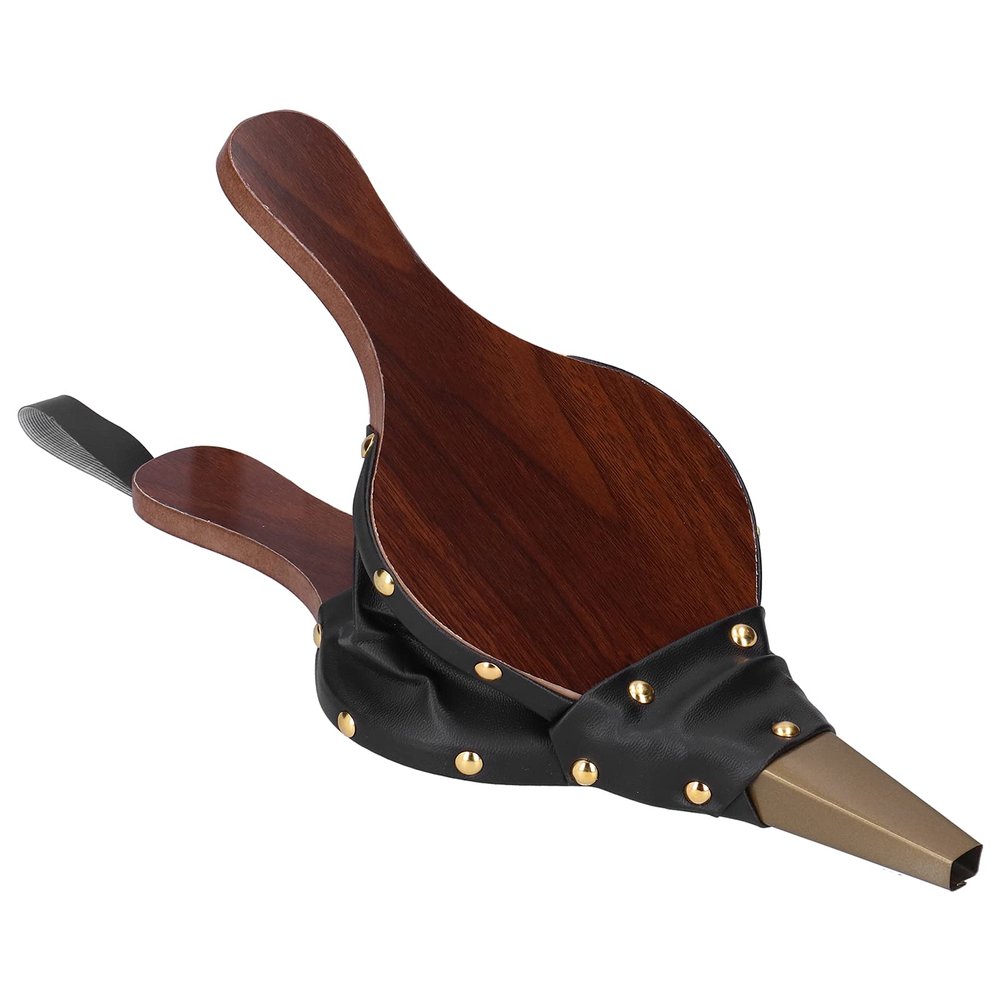 Fireplace Bellows, Wood Fireplace Bellows with Hanging Strap for Indoor Outdoor Fireplace, Fire Pit, Wood Stove, BBQ, Camping, 30x13cm