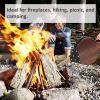 Fireplace Bellows, Wood Fireplace Bellows with Hanging Strap for Indoor Outdoor Fireplace, Fire Pit, Wood Stove, BBQ, Camping, 30x13cm view 3