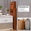 Hamankim Folding 3-Step Ladder Stool Solid Wood Step Stools Household Multifunctional Safety Non-Slip Climb Steps Ladders Plant Stand Perfect for Indoor and Outdoor view 4