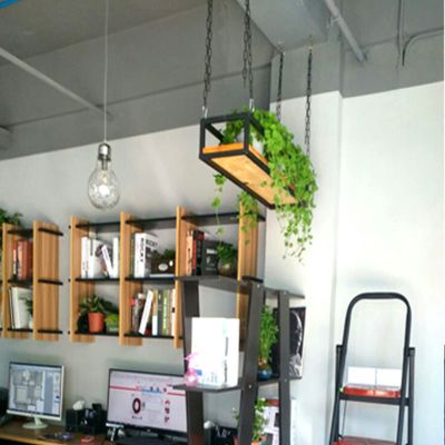 Drsyffsup Industrial Hanging Wine Rack for CeilingWood and Metal Frame Floating Shelves for Bar Kitchen Balcony Display Shelving Overhead Garage Rack (Size : 140x25x15cm)