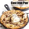 10cm Cast Iron Skillet, Frying Pan Pre Seasoned Oven Safe Cookware Heavy Duty Cast Iron Pan with Drip Spouts for Camping Indoor and Outdoor Cooking(10cm) view 4