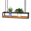 Drsyffsup Ceiling Mounted Hanging Shelf 60~140cm - Pot Rack for Kitchen Storage and Organization - Matte Black Iron Wall Holder for Bar Cellar/Restaurants/Balcony (Size : 140x25x15cm) view 1