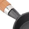 10cm Casting Iron Pan with Wood Handle,Cast Iron Skillet Frying Pan,Egg Frying Pan Mini Flat Bottomed Pancake Pan,Oven Safe Cookware for Indoor Outdoor Use, Grill, Stovetop, Cast Iron Skillet Fr view 3