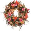 Artificial Flower Wreath Maple Leaves Wreath Fake Floral Wreath Front Door Wreath for Thanksgiving Halloween Party Home Decor 40cm view 1