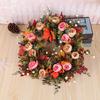Artificial Flower Wreath Maple Leaves Wreath Fake Floral Wreath Front Door Wreath for Thanksgiving Halloween Party Home Decor 40cm view 2