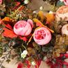 Artificial Flower Wreath Maple Leaves Wreath Fake Floral Wreath Front Door Wreath for Thanksgiving Halloween Party Home Decor 40cm view 3