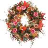 Artificial Flower Wreath Maple Leaves Wreath Fake Floral Wreath Front Door Wreath for Thanksgiving Halloween Party Home Decor 40cm view 4