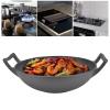 12.5 in Round,Cast Iron Skillet, Double Handle Cast Iron Pan Skillet , No Coating Nonstick Cookware,for All Hobs for Indoor, Outdoor, Grill, Stovetop, Cast Iron Skillet,12.5 in Round, Double Hand view 3