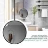 Liyadolaam HD Vanity Make-up Mirror Ceiling Hanging Mirror, with Ceiling-Mounted Boom Large Circle Decorative Mirror for Bedroom Bathroom Living Room Entryway Vanity- Round Metal Framed view 4