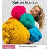Blanket Queen Size 150x200cm Hand Chunky Knitted Blanket, Winter Soft Warm Throw Blanket Travel Pillows (Color : 9, Size : 80x80cm) view 2