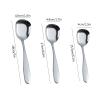 China Soup Spoons Flat-bottomed Spoon, Stainless Steel Spoon, Long Handle, Creative Household Adult Eating Spoon, Children's Small Spoon, Spoon Spoon, 10 pieces Versatile spoon (Size : Medium) view 2