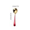 China Soup Spoons High-grade 304 Stainless Steel Spoons Creative Cute Household Spoons Children Eating and Drinking Soup Korean Net Red Small Spoons 2 Pieces Versatile spoon (Color : C) view 2