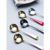 China Soup Spoons High-grade 304 Stainless Steel Spoons Creative Cute Household Spoons Children Eating and Drinking Soup Korean Net Red Small Spoons 2 Pieces Versatile spoon (Color : C) view 3