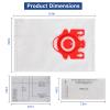 14 Packs 3D Airclean Bags Replacement for Miele FJM Vacuum Cleaner Bags,Compact C1, Compact C2, Complete C1, S241, S290, S300i, S500, S700, S4, S6 Series, Replaces Part 10123220 view 4