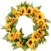 Artificial Flower Wreath Sunflowers Wreath Spring Garland Front Door Garland for Spring Summer Wedding Decorations view 1