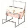 K KAIDIYIN Polished Purse Display Stand Silver Wallet Display Stand,3-layer Purse Organizer for Closet Wallet Display Rack, Stainless Steel Clutch Holder Retail Store (RCS 50% Recycled Post-consumer Metal) view 1