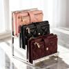 K KAIDIYIN Polished Purse Display Stand Silver Wallet Display Stand,3-layer Purse Organizer for Closet Wallet Display Rack, Stainless Steel Clutch Holder Retail Store (RCS 50% Recycled Post-consumer Metal) view 2