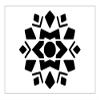 Mandala 4 Stencil Geometric Star Burst Shape 8" x 10" Reusable Plastic Sheet S701 view 2