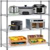 4 Tier Metal Storage Shelves 36" L x 14" W x 54"H Adjustable Wire Shelving Unit 1000LBS Metal Shelves Garage Storage Pantry Shelves Storage Rack Wire Rack Shelf Steel Shelves for Storage, Chrome view 1