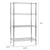 4 Tier Metal Storage Shelves 36" L x 14" W x 54"H Adjustable Wire Shelving Unit 1000LBS Metal Shelves Garage Storage Pantry Shelves Storage Rack Wire Rack Shelf Steel Shelves for Storage, Chrome view 2