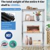 4 Tier Metal Storage Shelves 36" L x 14" W x 54"H Adjustable Wire Shelving Unit 1000LBS Metal Shelves Garage Storage Pantry Shelves Storage Rack Wire Rack Shelf Steel Shelves for Storage, Chrome view 3
