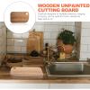 Hemoton Wooden Chopping Board Multi-functional Meat Vegetable Cutting Board Practical Hole Design for Easy Storage Safe for Direct Food Contact for Home Kitchen Use view 2