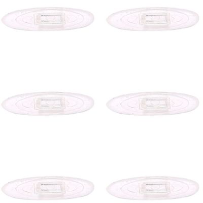 Caulo Silicon Rubber Clip On Nose Pads Compatible w Oakley Glasses Sunglasses OX5087 OX5113 OX5120 OX3127 OX3204 OX3222 OX5119 OX5122 OX5094 OO6005 OO4145 OO4147 etc (Clear - 3 Pairs)