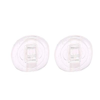 Caulo Silicon Rubber Clip On Nose Pads Compatible w Oakley Glasses Sunglasses OX5087 OX5113 OX5120 OX3127 OX3204 OX3222 OX5119 OX5122 OX5094 OO6005 OO4145 OO4147 etc (Clear - 1 Pair)