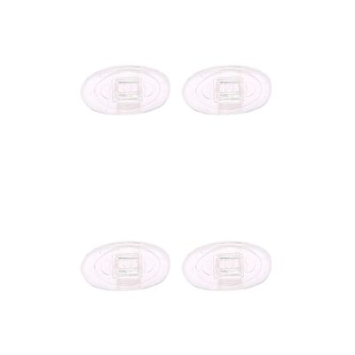 Caulo Silicon Rubber Clip On Nose Pads Compatible w Oakley Glasses Sunglasses OX5087 OX5113 OX5120 OX3127 OX3204 OX3222 OX5119 OX5122 OX5094 OO6005 OO4145 OO4147 etc (Clear - 2 Pairs)