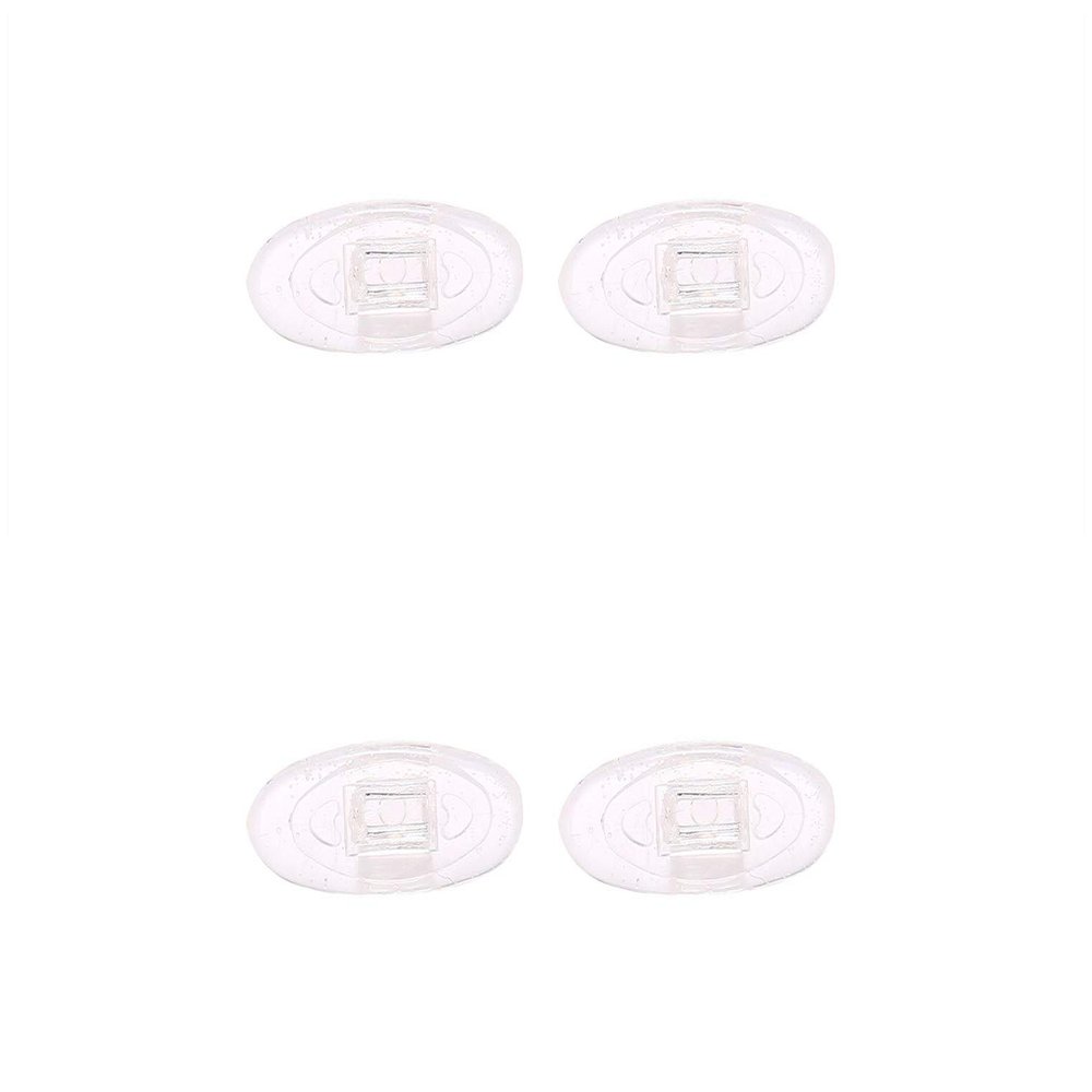 Caulo Silicon Rubber Clip On Nose Pads Compatible w Oakley Glasses Sunglasses OX5087 OX5113 OX5120 OX3127 OX3204 OX3222 OX5119 OX5122 OX5094 OO6005 OO4145 OO4147 etc (Clear - 2 Pairs)