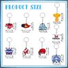 Taiyin 36 Pcs Hockey Keychain Bulk Party Favors Sports Ball Key Chains Sport Party Supplies Funny Keyring Gifts for Birthday Player Team, 9 Design view 2