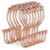 Goowin Shower Curtain Hooks, 12 Pcs Shower Curtain Rings, Stainless Steel Shower Curtain Hangers, Double Hook Shower Curtain Hooks, Smooth Sliding Anti-Drop Shower Rings for Curtain (Rose Gold) view 1