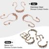 Goowin Shower Curtain Hooks, 12 Pcs Shower Curtain Rings, Stainless Steel Shower Curtain Hangers, Double Hook Shower Curtain Hooks, Smooth Sliding Anti-Drop Shower Rings for Curtain (Rose Gold) view 2