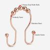 Goowin Shower Curtain Hooks, 12 Pcs Shower Curtain Rings, Stainless Steel Shower Curtain Hangers, Double Hook Shower Curtain Hooks, Smooth Sliding Anti-Drop Shower Rings for Curtain (Rose Gold) view 4
