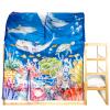 Tent for IKEA Kura Bed for Children | Kids Play or Sleep Fort for Indoors | Kids Tent | Kura Bunkbed Not Included | Back to School Decor | Under The Sea Pattern view 4