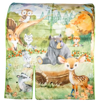 Tent for IKEA Kura Bed for Children | Kids Play or Sleep Fort for Indoors | Kids Tent | Kura Bunkbed Not Included | Back to School Decor | Dinosaur Pattern | Woodland Pattern