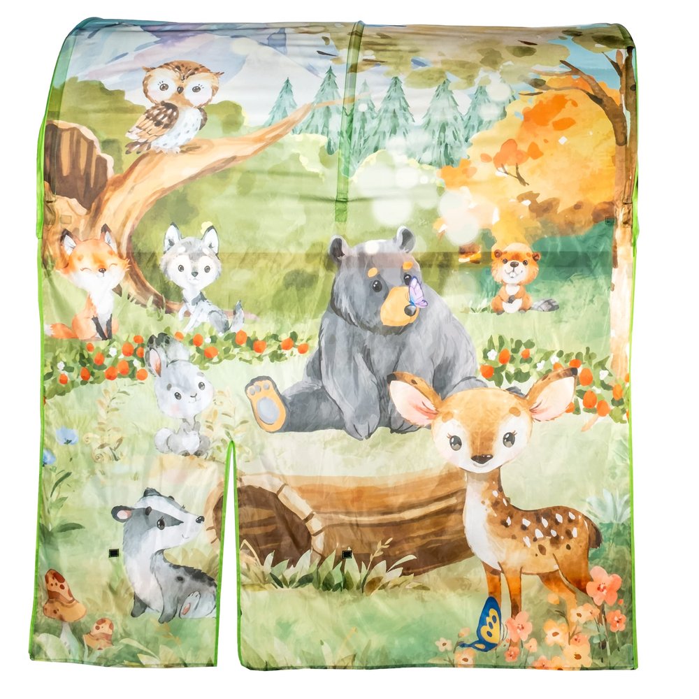 Tent for IKEA Kura Bed for Children | Kids Play or Sleep Fort for Indoors | Kids Tent | Kura Bunkbed Not Included | Back to School Decor | Dinosaur Pattern | Woodland Pattern