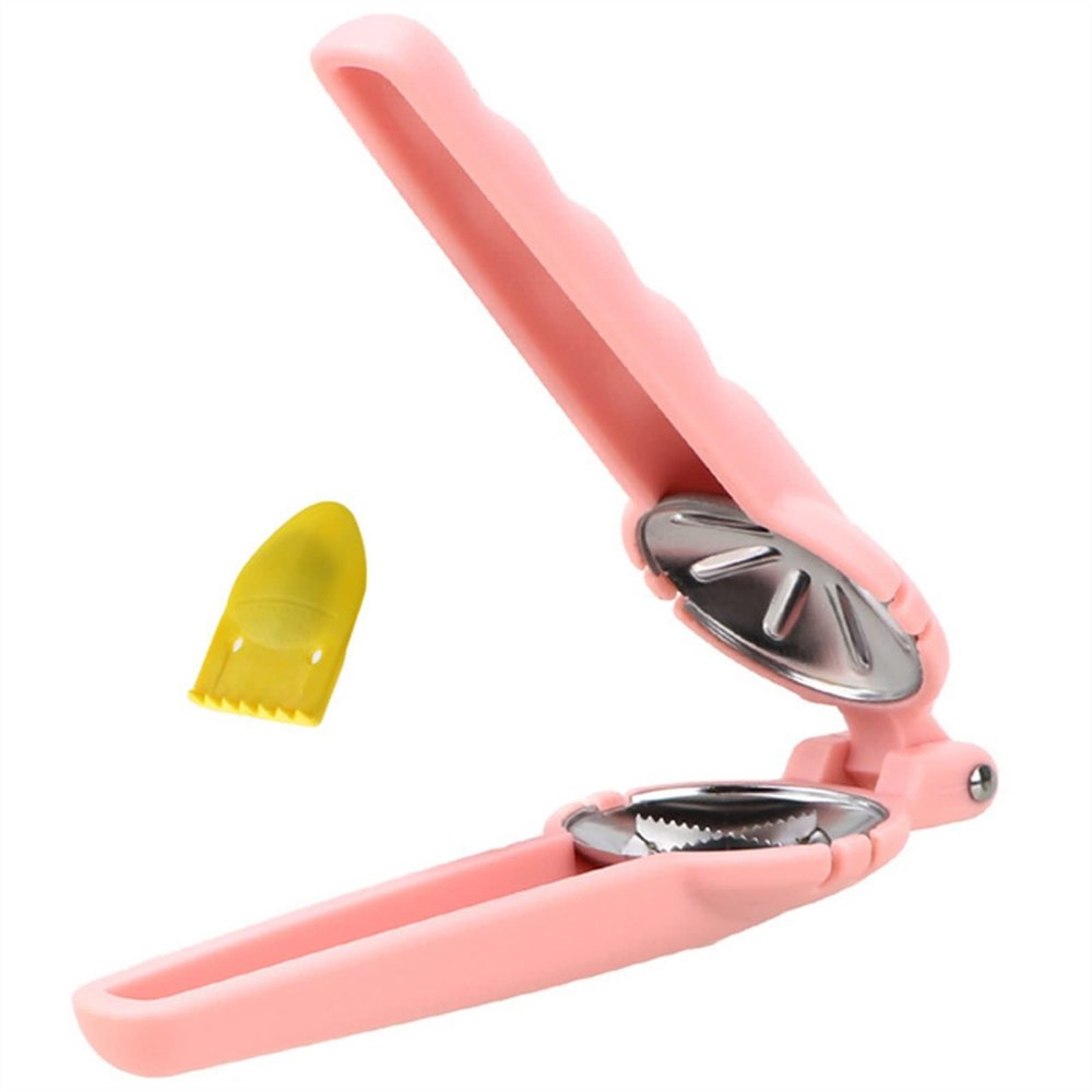 TOMYEUS Pecan Nut Cracker Nut Opener Cutter Chestnut Peeling Device Chestnut Claw Raw 2 in 1 Quick Chestnut Clip Walnut Pliers Chestnut Metal Nutcracker Walnut Plier Opener Tool (Color : Pink)