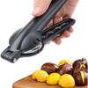 TOMYEUS Pecan Nut Cracker 2 in 1 Walnut Clip Nut Opener Cutter Stainless Steel Chestnut Clip Pliers Metal Nutcracker Chestnut Clamp Sheller Kitchen Gadget Walnut Plier Opener Tool (Color : Black) view 3