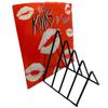 File Folder Rack Magazine Holder - Vinyl Record Storage Display Stand Metal Newspaper Book and LP Album Organizer Display view 2