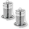 2 Pack Reinmoson Tea Strainers for Loose Tea, Extra Fine Mesh Tea Infuser, 304 Stainless Steel & Updated Slim Threaded Lid, Loose Leaf Tea Steeper for Black Tea, Rooibos, etc view 1